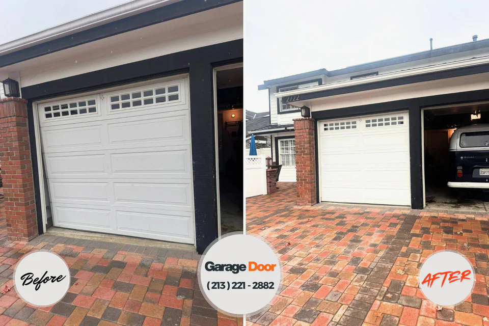 Before and after: garage door repair Batesburg-Leesville, SC